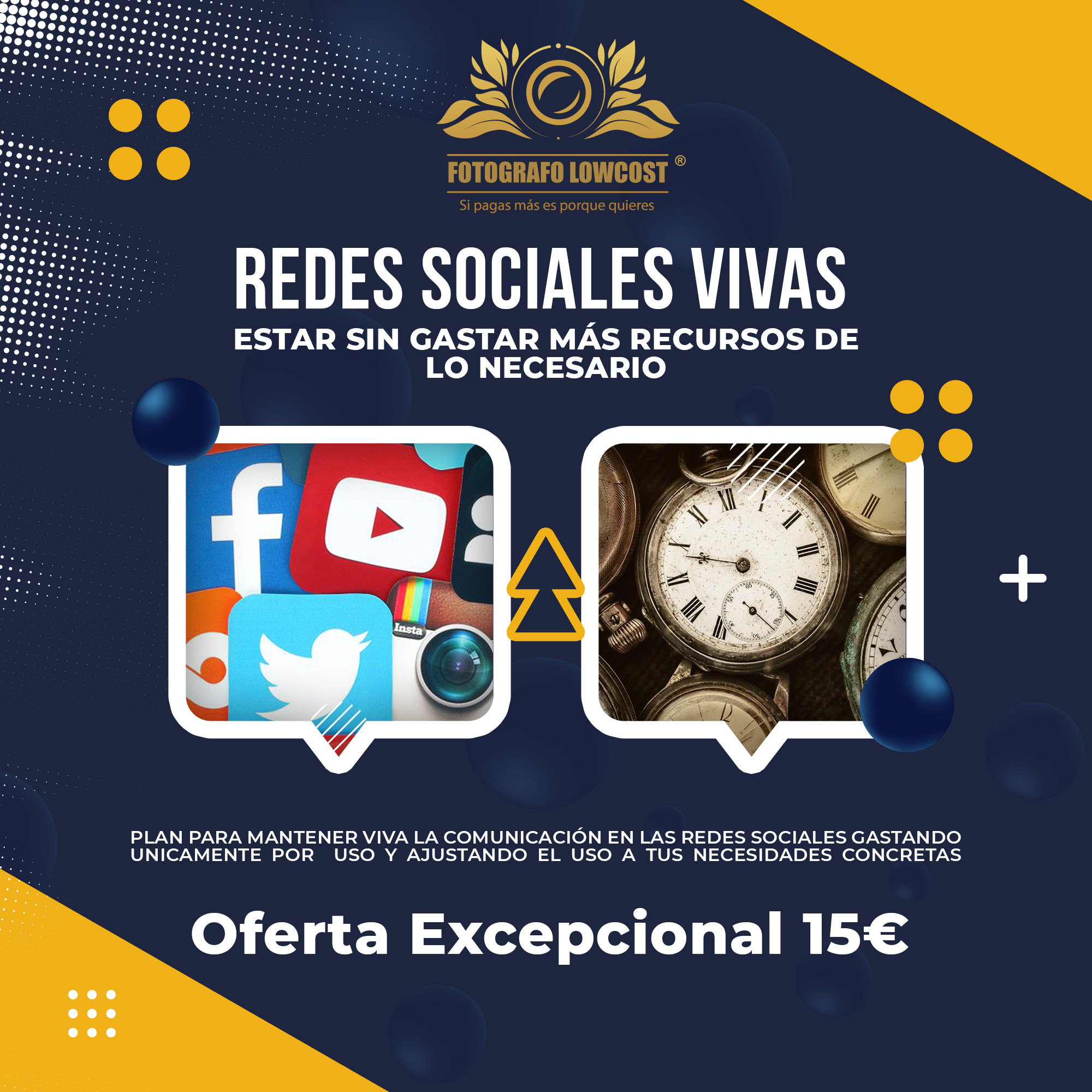 fotografo en gestión de redes sociales low cost Higuera de Vargas 